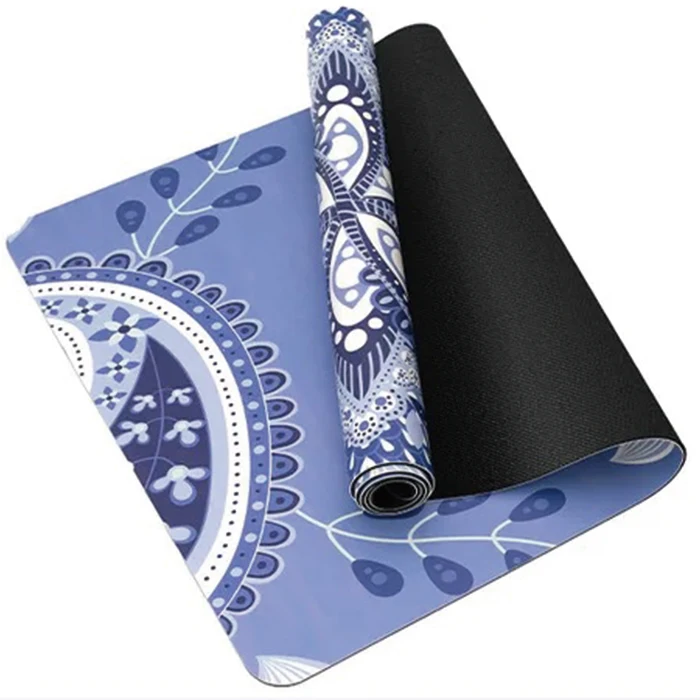 Rubber Yoga Mat Custom Printed Eco Friendly Waterproof  UV Full Printed Workout Yoga Mat