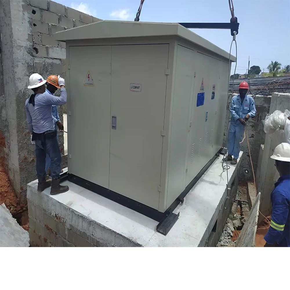factory price IEC standard 630 kva 800kva 10kv 33kv outdoor box substation with HV switchgear and transformer