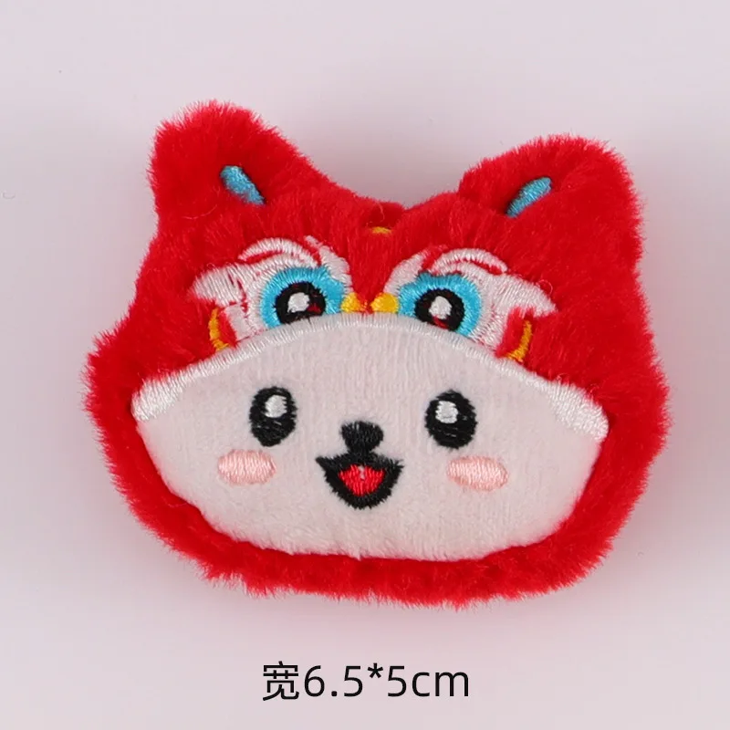 2024 New Year brooch pin cute plush brooch New Year gift decoration cartoon dragon lion accessories Plush toy