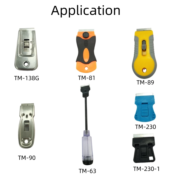 1.5 Inch Spare Razor Scraper Blades Carbon Steel Blades 100 Pieces