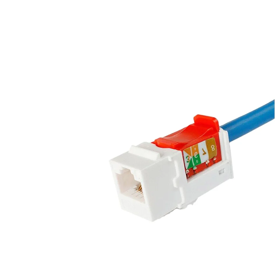 ANSHI Network CAT6 90 Degree UTP Toolless Wall Jack RJ45 Keystone Jack