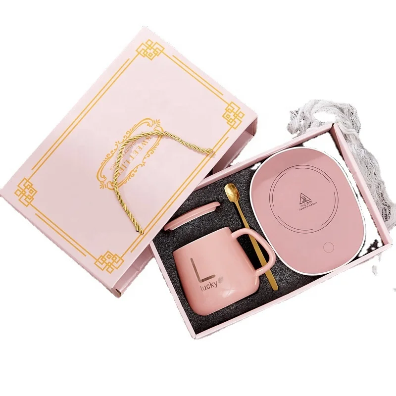 Hot Sale Gift Set Cup Heating Pad Temperature Control Smart Coffee Mug Cup Warmer With Custom Logo