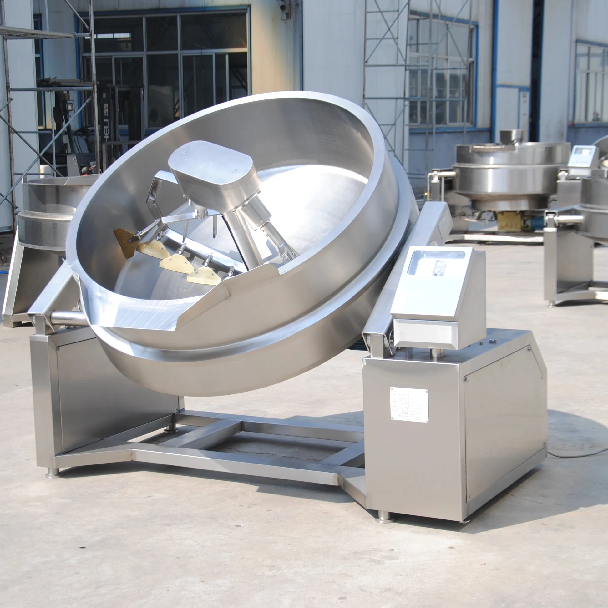 Industrial Cooking food mixer Professional Gas steam jacketed kettle