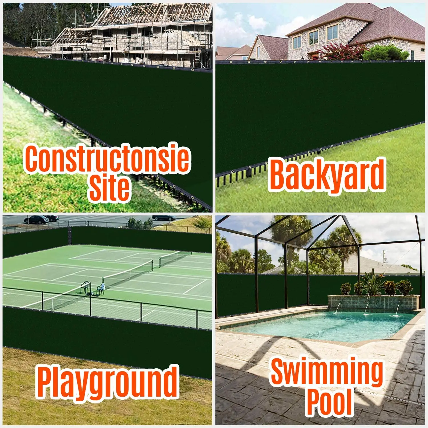 Fence Privacy Screen Windscreen Cover Shade Netting Mesh Cloth