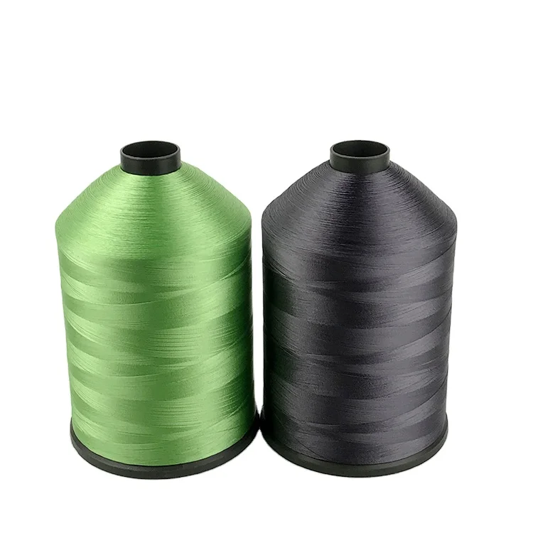 10% oiled sewing thread FDY  dyed 210D/3 polyester thread 1kg per cone  leathers sewing thread
