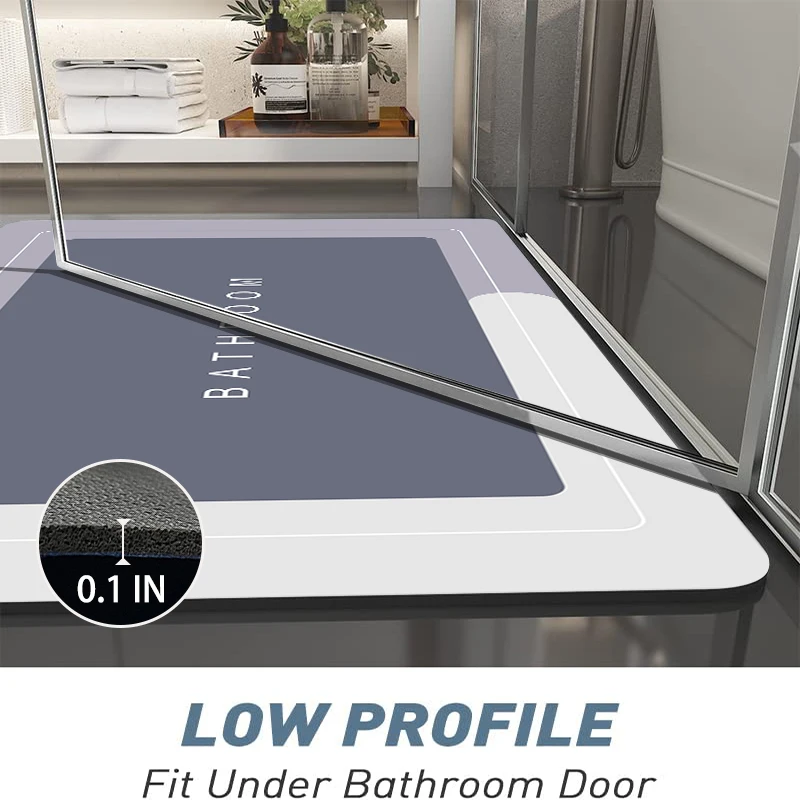 Flower Shape Green Leaf Print Mat Wholesale Eco Friendly Quick Dry Floral Diatomite Bath Mats