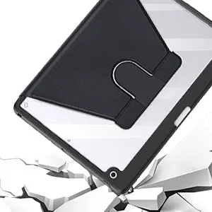 360 Rotating Case for iPad 10.2 Inch 9th 8th 7th Generation 2021 2020 2019 Pencil Holder Transparent Back Slim Auto Smart Cover