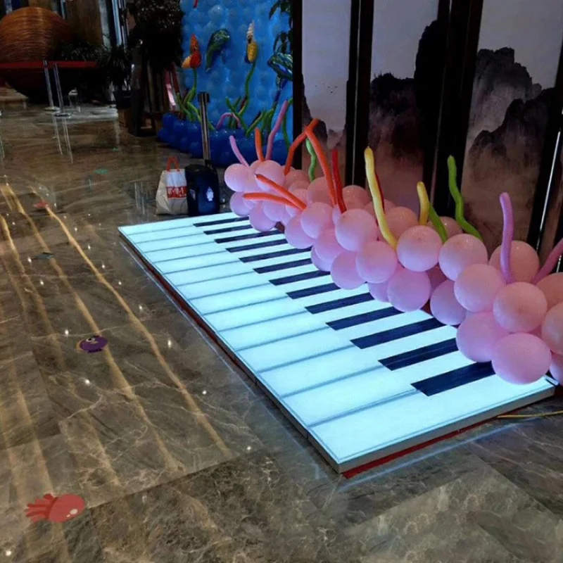 Programmable Led Music Piano Audio Dance Floor Waterproof RGB Color Changing Piano Led Dance Floor With Sound Piano Tiles