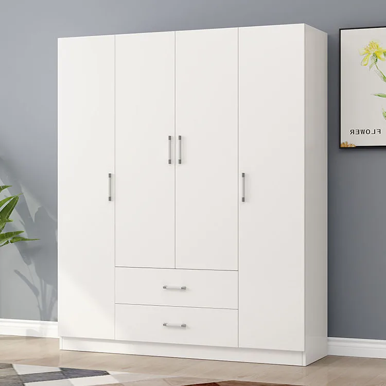 Wardrobe solid wood modern simple and economical assembly bedroom adult storage cabinet rental room wooden simple wardrobe