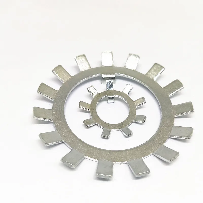 Custom Carbon Steel Tab Shaft External Tooth Washer Spring Lock Washers
