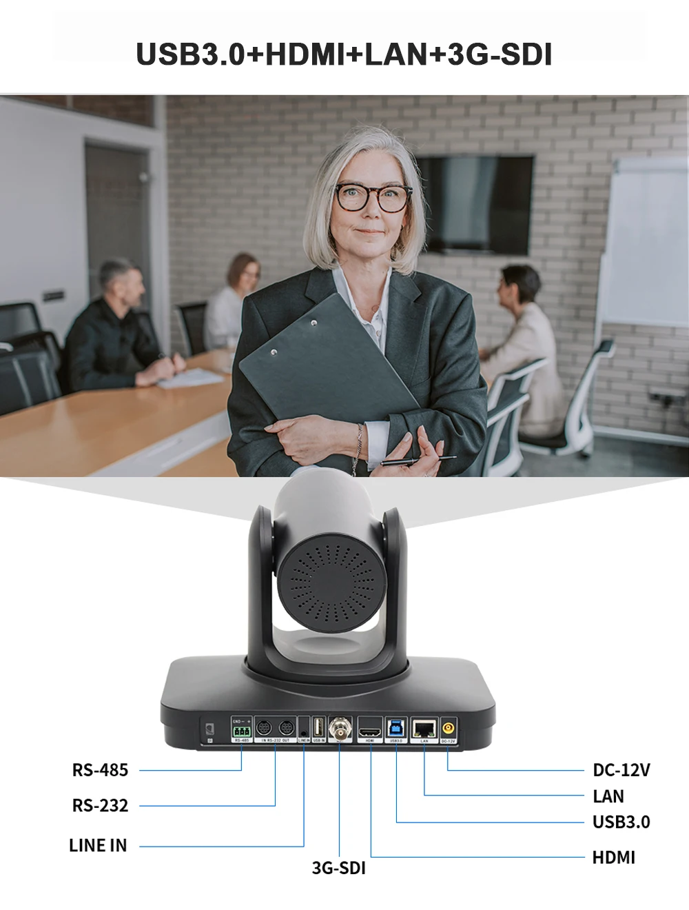 JJTS Factory POE 20X Optical Zoom SDI HD MI LAN USB3.0 HD PTZ Conference Camera for Church Broadcast Video Conference