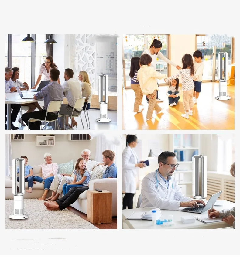 Full Certified All Year Use 3 Second PTC Ceramic Fast Heat Turbo Electric Bladeless Fan Heater 220v