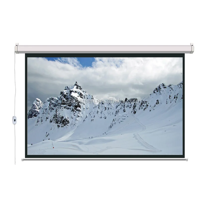 200 Inch 4:3 Tubular Motor Projector Screen Wall Ceiling Mounted Electric Projection Screen With Remote Control