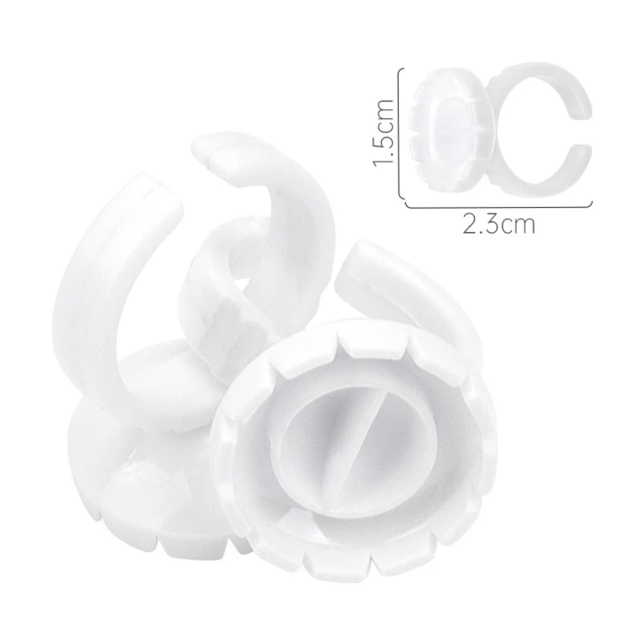2021 Glue Rings For Eyelash Extensions Can Fasten to Tweezers Lash Glue Holder Fanning Volume Fan Blooming Cups Lash Extension