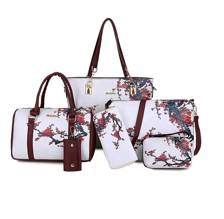 Sac A Main Femme 6 штук PU кожаная сумка-тоут сумка для женщин Роскошные ювелирные изделия Новые кеды с ручным принтом граффити; Стильная через плечо набор