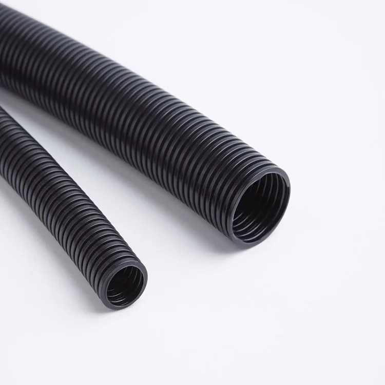 PP Flexible Split Tubing Perforated Drainage Plastic Corrugated Cable Wire Electrical Pipe