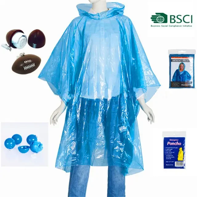 pe raincoat rain poncho ball plastic rain ponchos portable raincoat ball rain poncho in ball