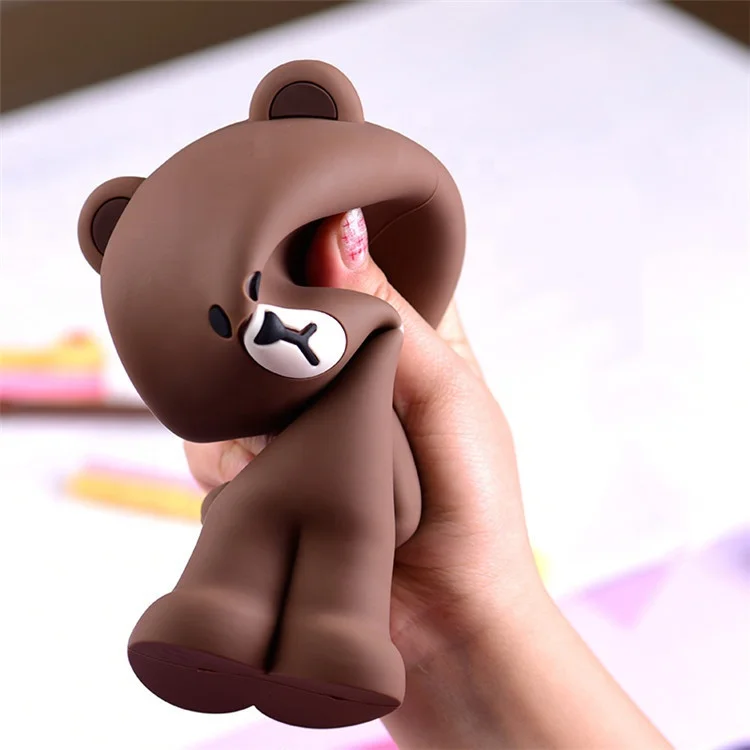 BUTRADE Cute Animal stationery case Wholesale Bear PEN CASE Kids Cartoon silicone pencil case manufacturer