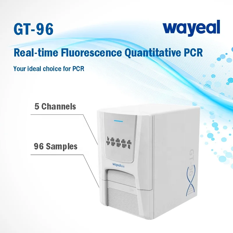 Wayeal GT96 96 Wells 5 Channels Real Time PCR Machine Fluorescence PCR Detector