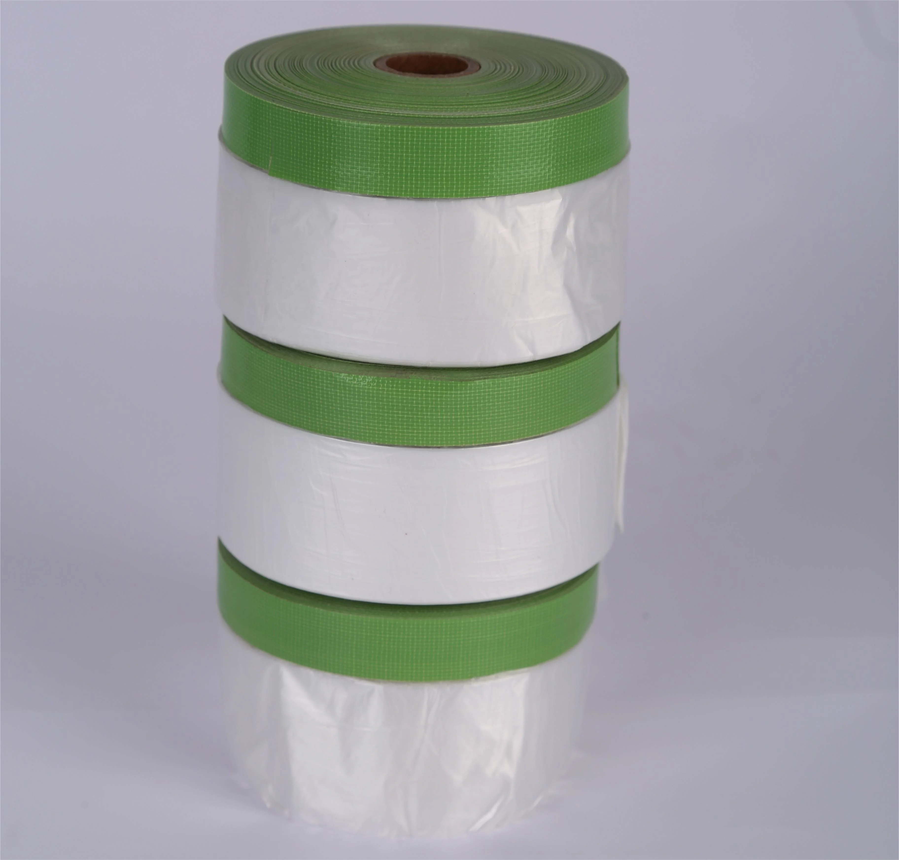 High Adhesive No Residue Normal Environmental Friendly Pre-taped Masking Plastic Paper Film Masking Film For Car In Rolls