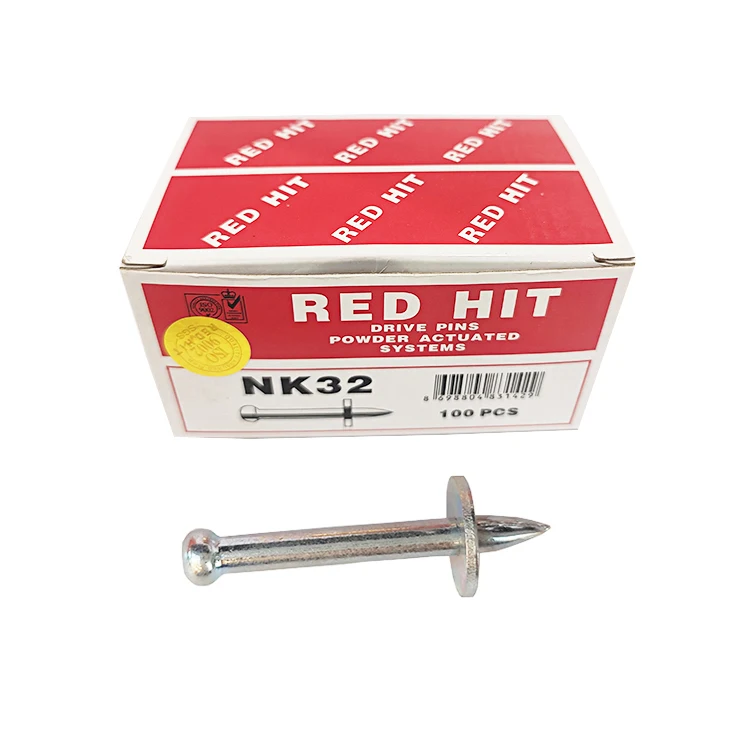 Red Hit Nk32 nail with steel washer for powder loads actuated fasteners