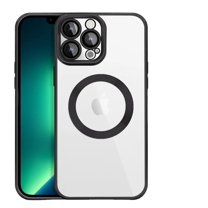 Magnetic Plating Fully Wrapped With Dust-proof Net And Camera Film Anti-drop Mobile Phone Case For iPhone 12 13 14 Pro Max