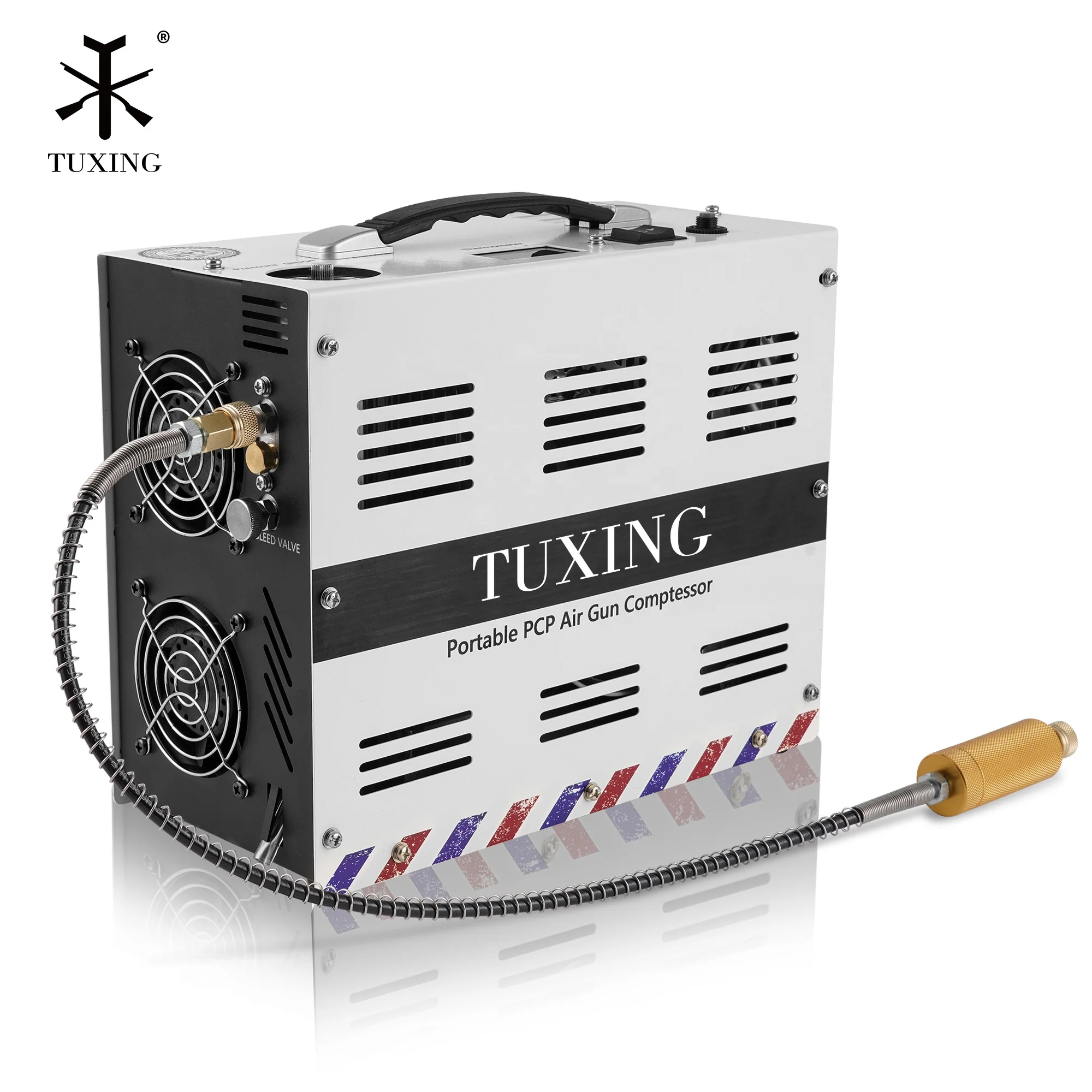 Новый стиль высокое качество 12 В 4500psi 300 бар Встроенный преобразователь 30 мПа 220 автоматический остановочный воздушный компрессор для плавания