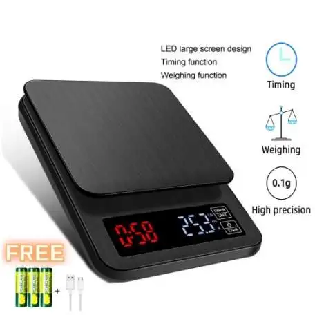 Low Price 3kg Aaa Battery Electronic Digital Timer Kitchen Coffee Scale