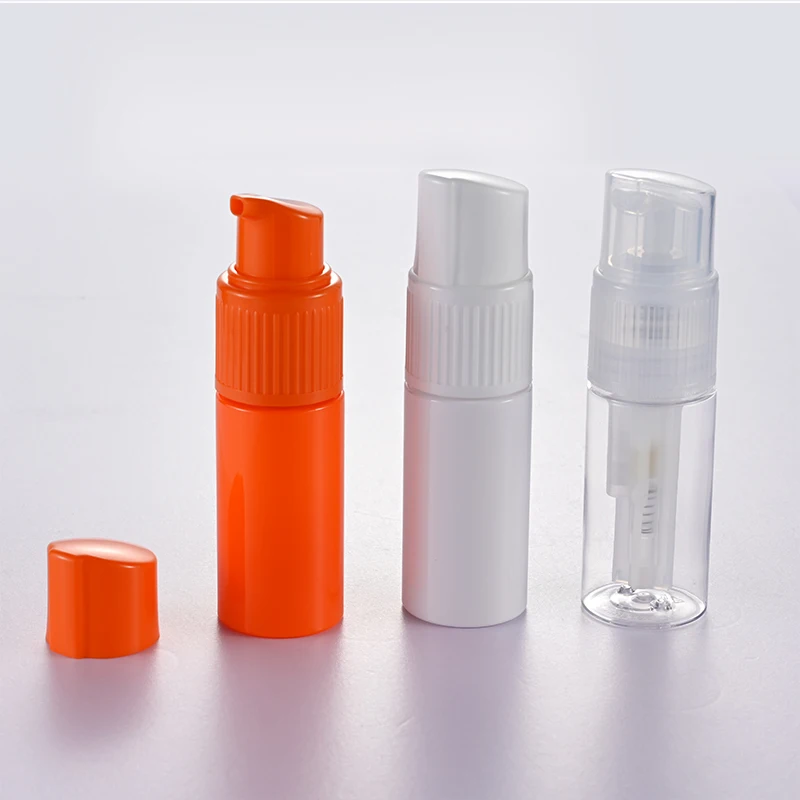 wholesale cosmetic bottle packaging fine mist powder sprayer plastic baby talcum spray powder bottle 60ml