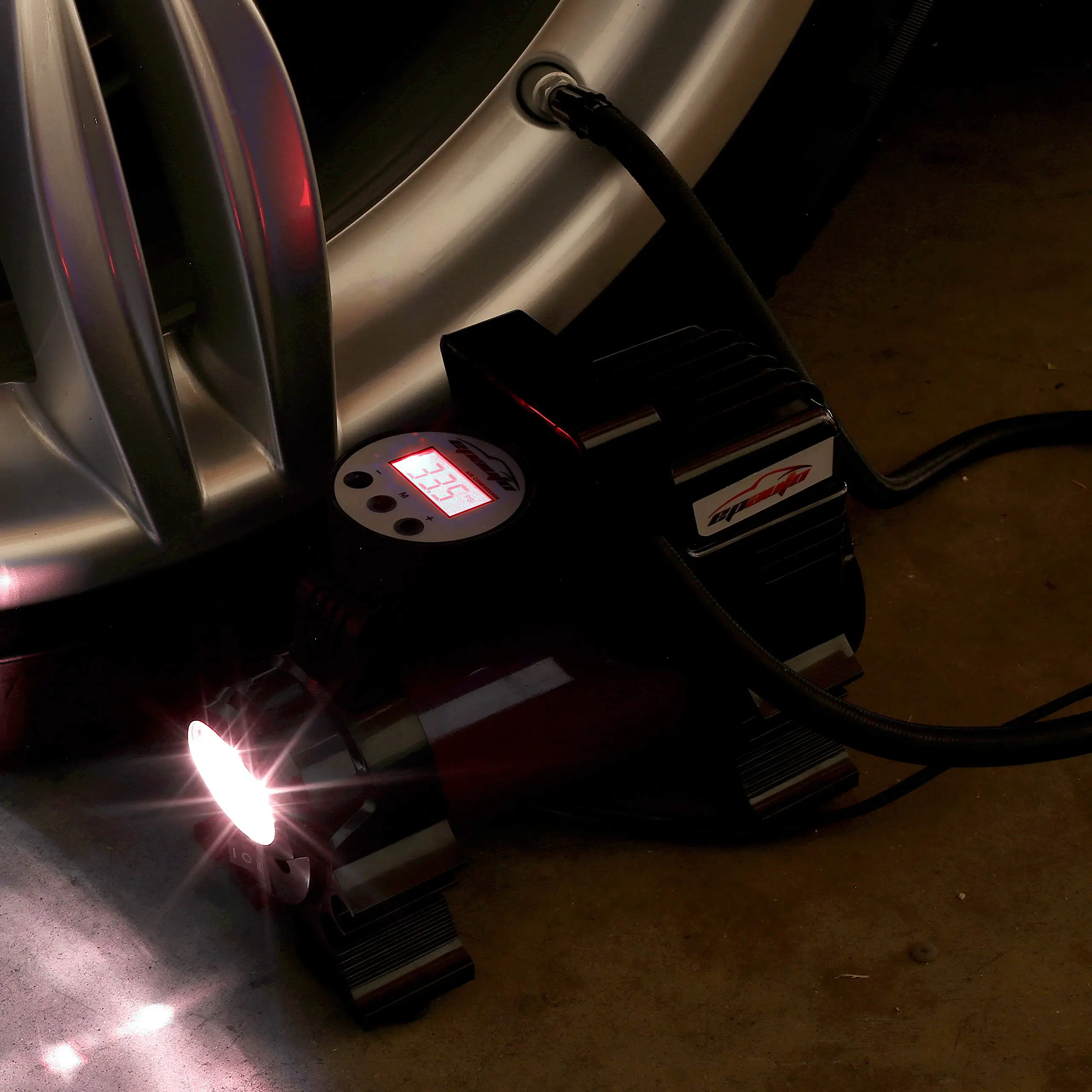 Air Compressor Car Tyre Inflator Pump  Inflatable Pump Light  Portable 12V Max Motorcycle HOT SALE on Amason