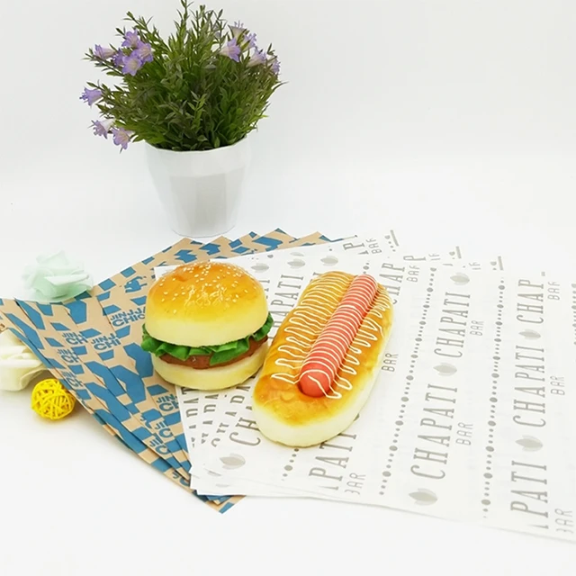 
Customized Printed Sandwich Wrapping Paper Coated Packaging Brown Kraft Paper sheet 