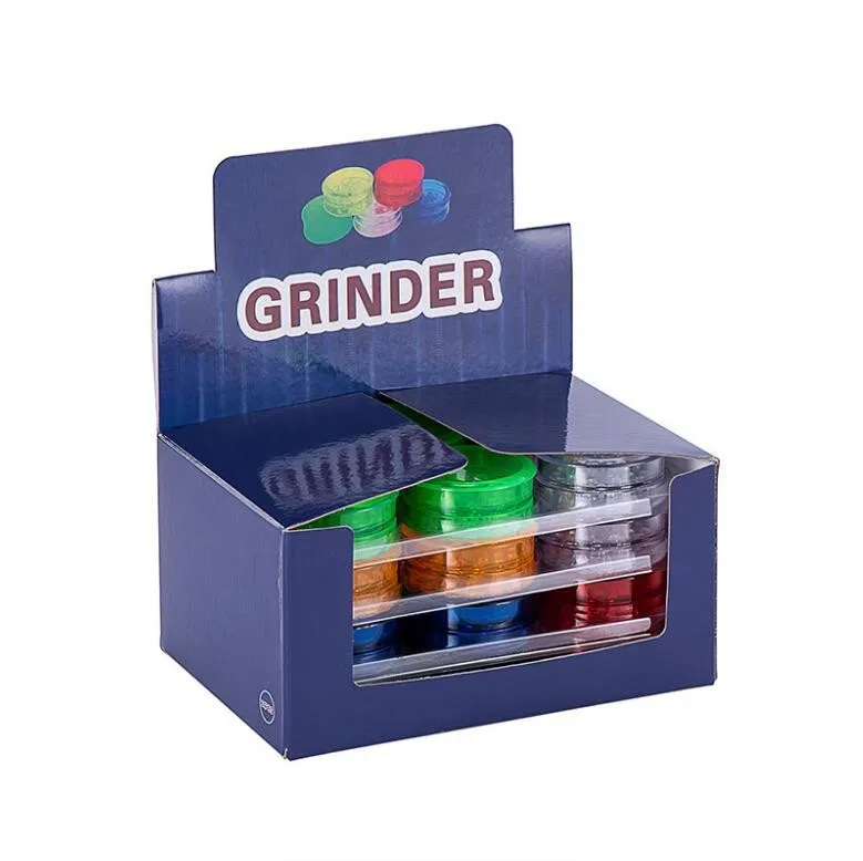 Magnet plastic smoke grinder single suction card mounted 40mm three-layer grinder smoke grinder smoke equipment manufacturers
