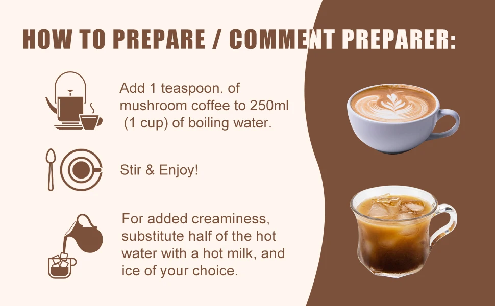 OEM/ODM грибной кофе органический льв индейка Чага кордицепс Устрица шиитаке майтаке тремелла агарикус гриб