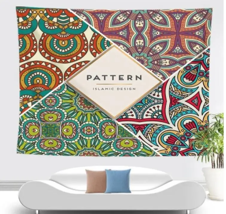 Customized Muslim Ramadan Tapestry Middle East Islamic Ramadan Castle Printed Tapestry