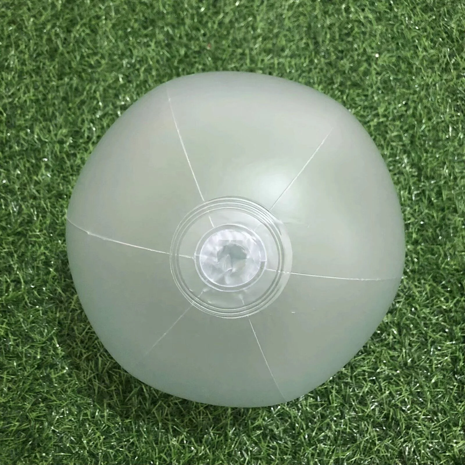 Hot sale PVC Inflatable Frosted White beach ball with Led and Glow Stick for Outdoor Activities