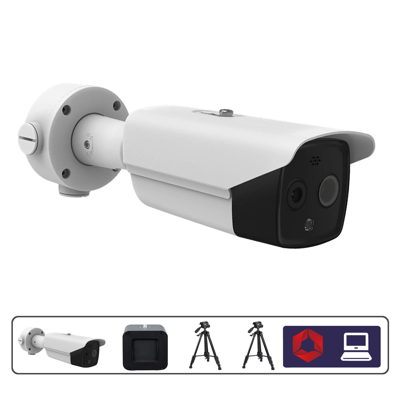  DS-2TD2617B-6/PA температуру тела скрининг термографические пуля термический фотоаппарат с черного штатив-Трипод и программное обеспечение на