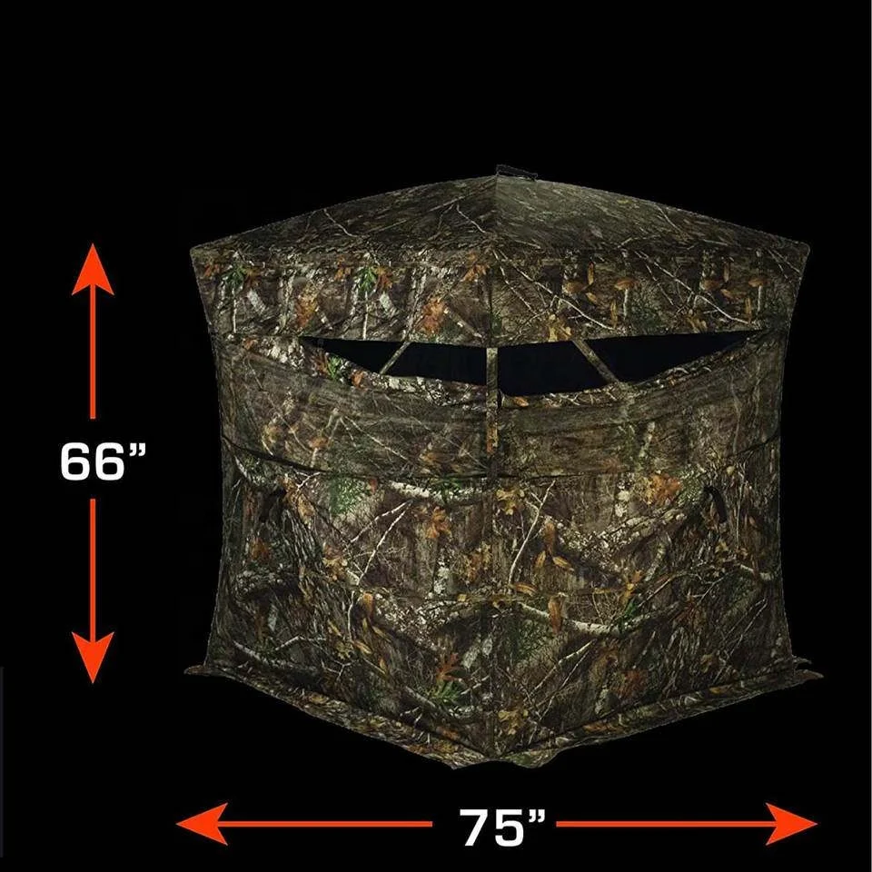 Dandelion 1-2 Person Hunting Ground Blind, Real Tree Edge Camo Hunting Tent