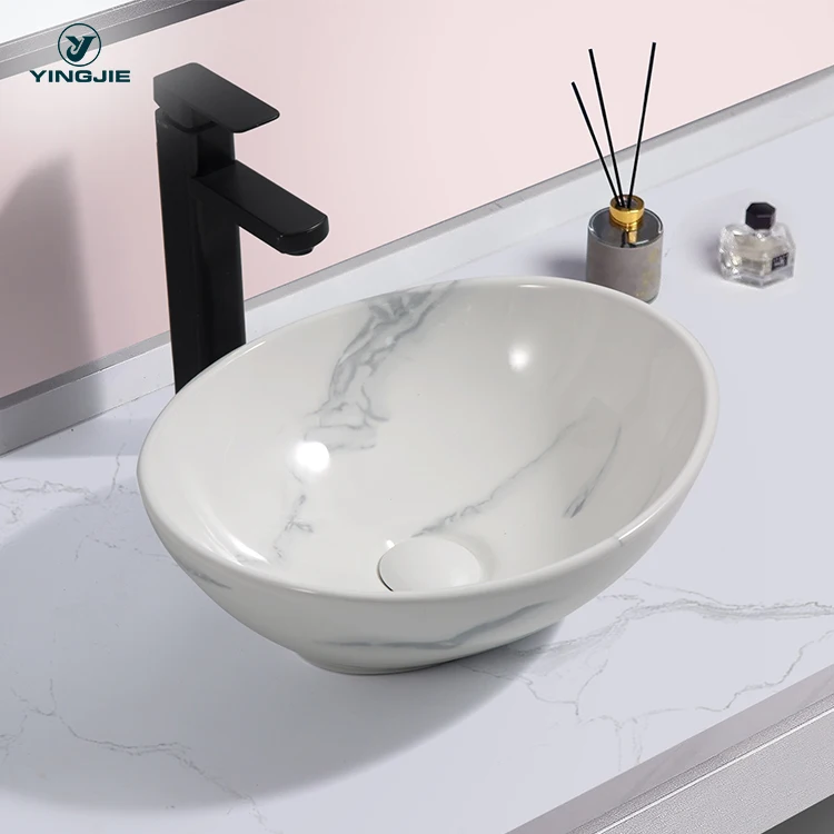 Above Counter Lavabo Canton Fair new design marble unique basin washing vessel sink for bathroom