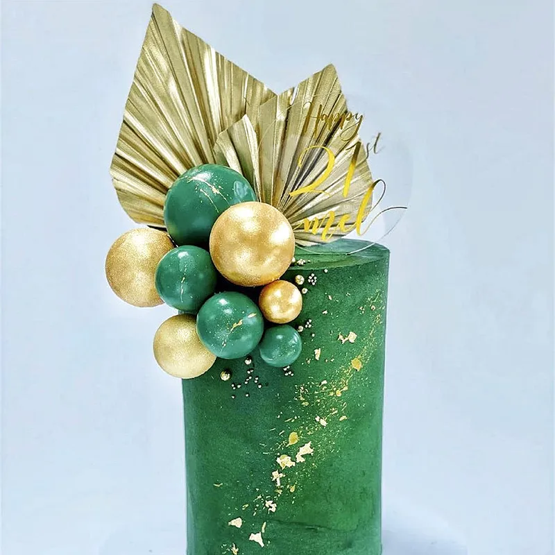 Wholesale Kids Party Cake Topper Cake Decoration Leaf Folding Fan Birthday Cake Topper