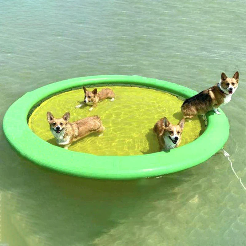 China manufacture round inflatable water hammock floating platform Pool Float Lounge Water Chair