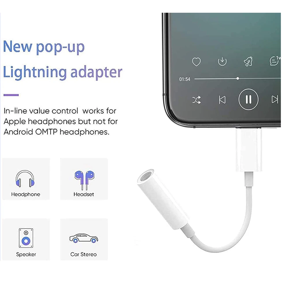 Прямая поставка MFI Lightning на аудиоразъем для наушников 3 5