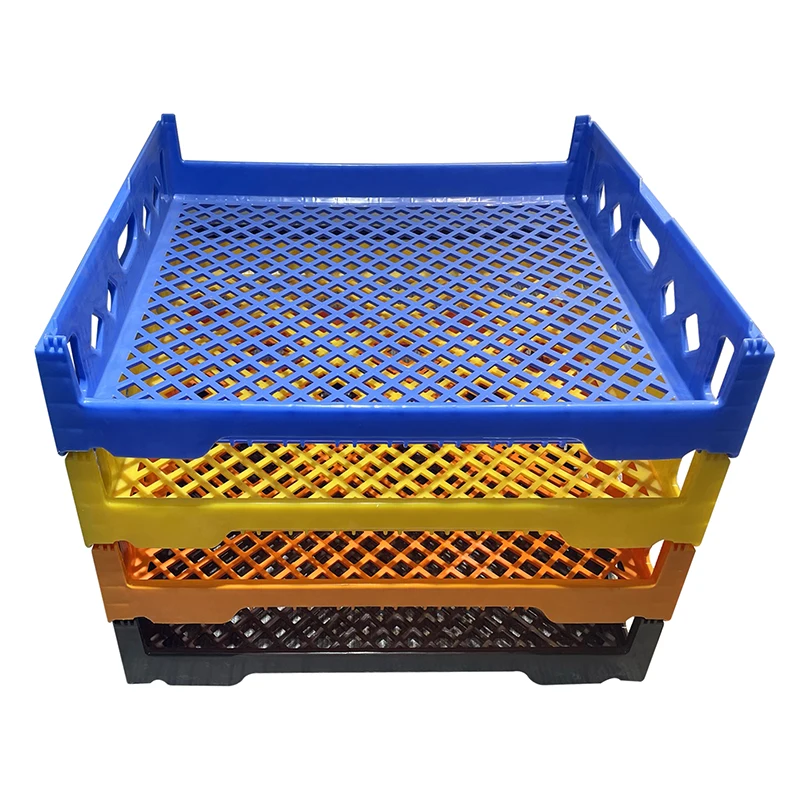 Plastic HDPE Used Food Grade Stackable Moving Crate foldable small Plastic Transport Stackable Storage Crate For Bread