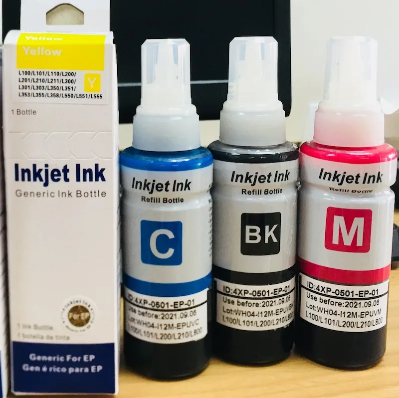 InkMall Ep L series refillable dye ink 100ml for Ep T664 original