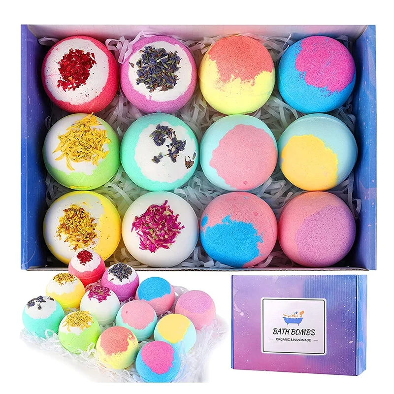 Wholesale gift set with jewelry inside bubble vegan natural organic fizzy bath bombs bath fizzies