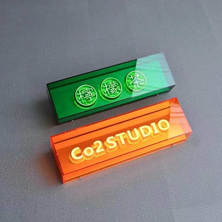 Creative acrylic light box three-dimensional logo luminous word door head sign led advertising light plate customization