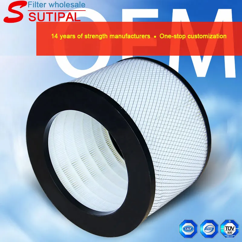 Sutipal guangdong ambition supplies wholesale  round roll activated H13 H14 carbon composite air purifier hepa filter filtros
