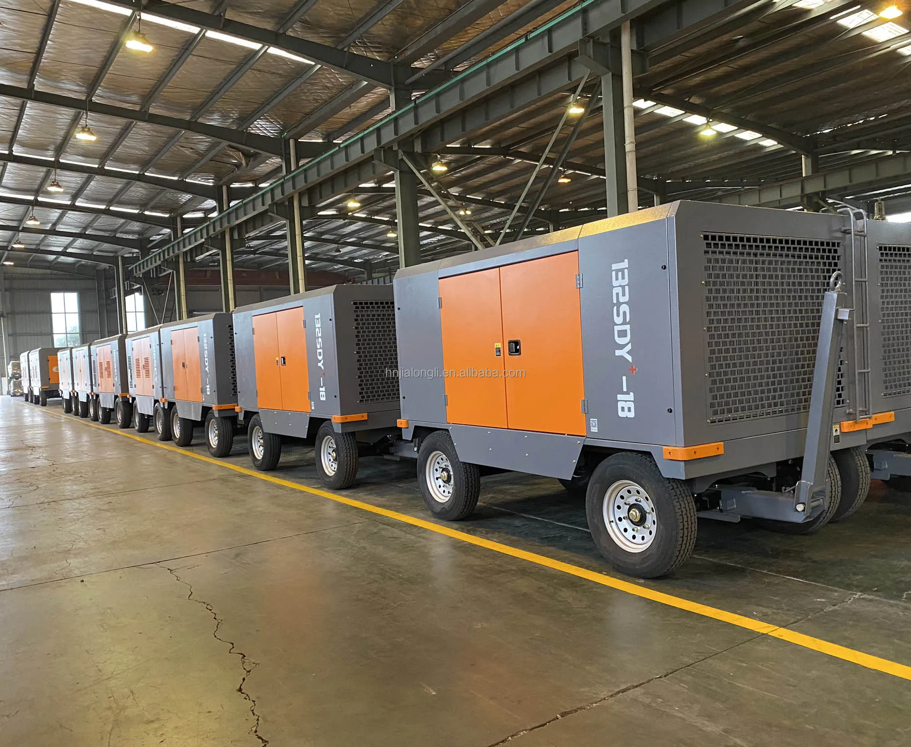 17bar 20bar Diesel mobile screw compressor mine air compressor