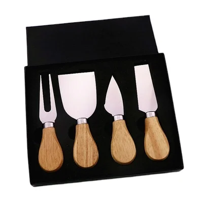 4pcs/set  Oak wood wood handle  Cheese slicer cheese knives Kitchen accessories