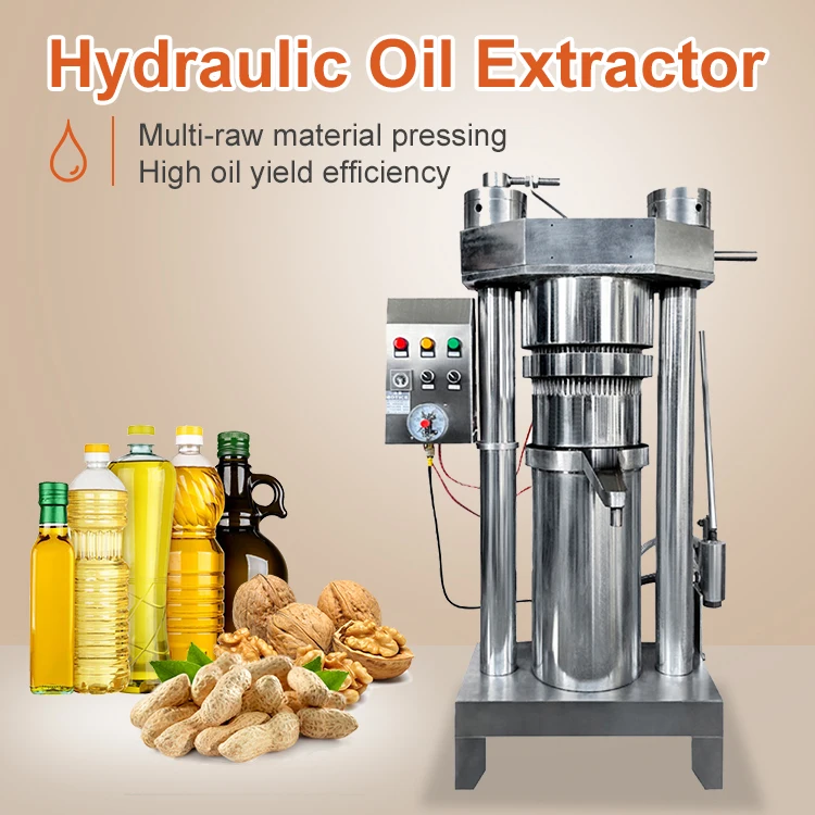 Automatic Edible Oil Extraction Hydraulic Cocoa Liquor Butter Avocado Soybean Coconut Cold Oil Press Machine