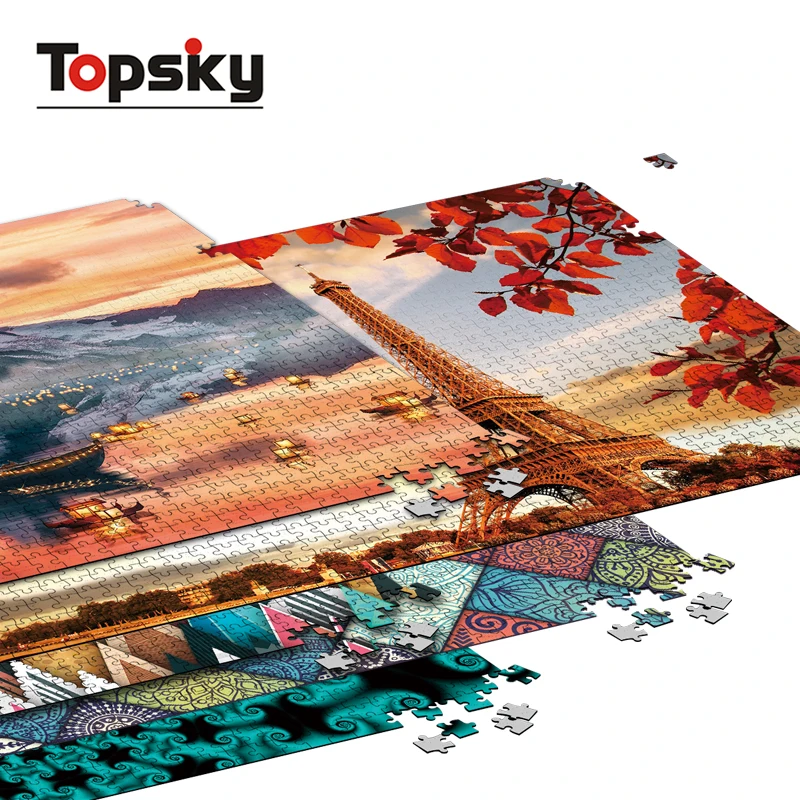  Оптовая продажа 1000 штук пазлов на заказ Обучающие игрушки игра-пазл для детей и